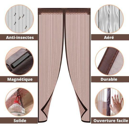 Moustiquaire et Rideau Magnétique Aimanté