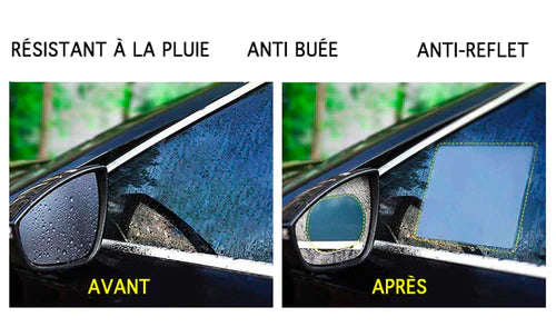 Lot de 2 Films Anti-Pluie et Buée pour Voiture